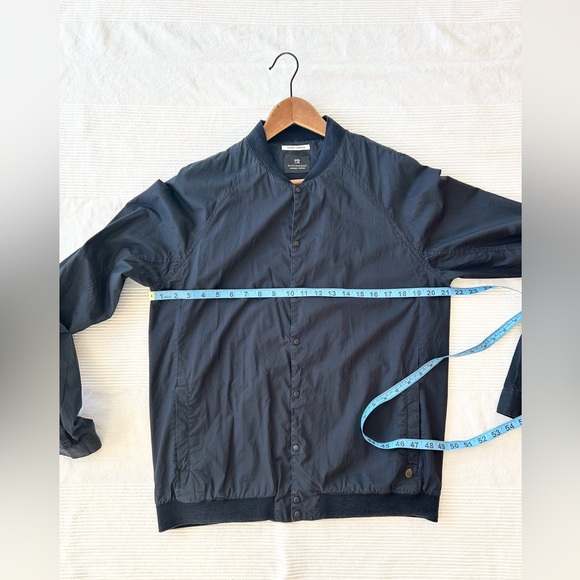 Scotch & Soda Poplin Bomber Shirt in Midnight - Picture 3 of 16